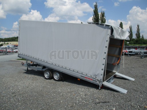 Sklopný přívěs AD 2,7T 4,50x2,09/2,00 s plachtou