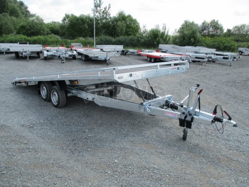 Hydraulicky sklopný přívěs pro přepravu aut AD  2,7T 5,17x2,09 plato
