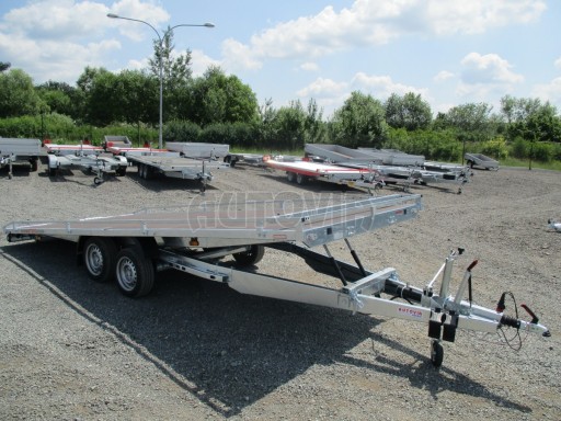 Hydraulicky sklopný přívěs pro přepravu aut AD  2,7T 5,17x2,09 plato