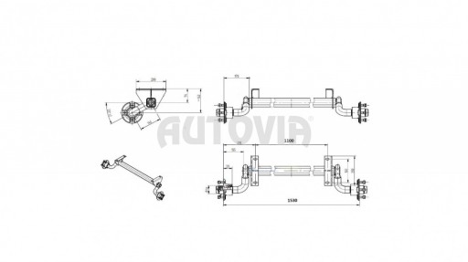Náprava KNOTT VG7-L b-1100 c-1530 100x4 č.2