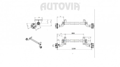 Náprava KNOTT VG7-L b-800 c-1230 100x4 č.2