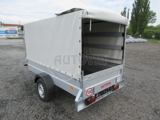 Přívěs za osobní auto s plachtou PN 26 750kg 2,65x1,24/1,38