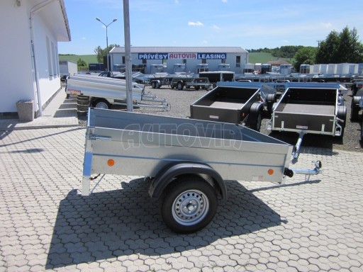 Skladový přívěs, jednoosý nebrzděný PN 7 2,06x1,24/0,40