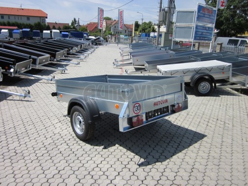 Skladový přívěs, jednoosý nebrzděný PN 7 2,06x1,24/0,40