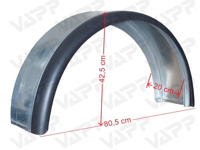 Blatník plechový kombi 14'/220 mm s gumovým lemem, (2.jakost) č.3