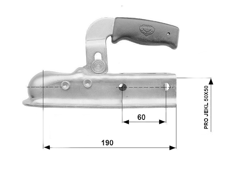 Tažná spojka KP-03 50x50 mm, 2000 kg, SportJacht č.4