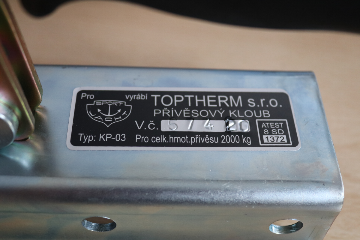 Tažná spojka KP-03 50x50 mm, 2000 kg, SportJacht č.3