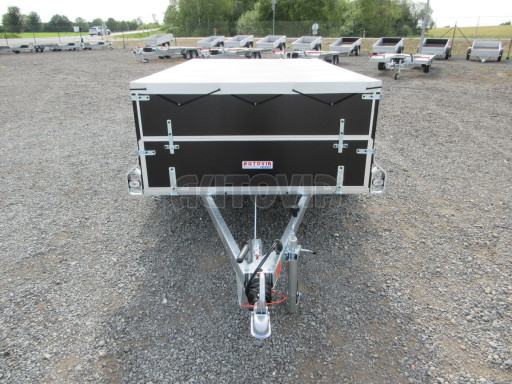 Jednoosý brzděný přívěs s nástavbou ZV 27 1,3T B1 2,50x1,48/0,70 M POČ, nástavba, plachta