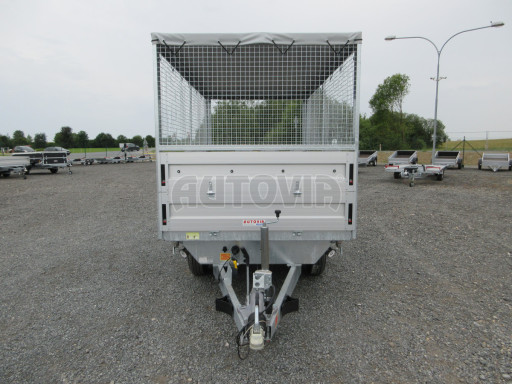 Třístranný sklopný přívěs ATS 3SKS 3,5T 3,32x1,70/1,70 nástavba, plachta, GITTER v elektrice