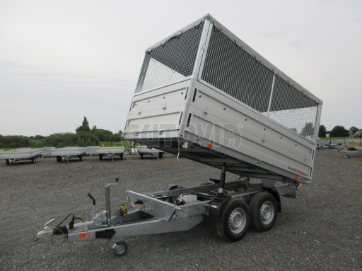 Třístranný sklopný přívěs ATS 3SKS 3,5T 3,32x1,70/1,70 nástavba, plachta, GITTER v elektrice