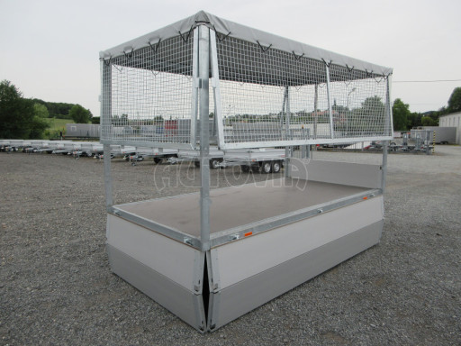 Třístranný sklopný přívěs ATS 3SKS 3,5T 3,32x1,70/1,70 nástavba, plachta, GITTER v elektrice