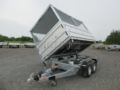 Třístranný sklopný přívěs ATS 3SKS 3,5T 3,32x1,70/1,70 nástavba, plachta, GITTER v elektrice