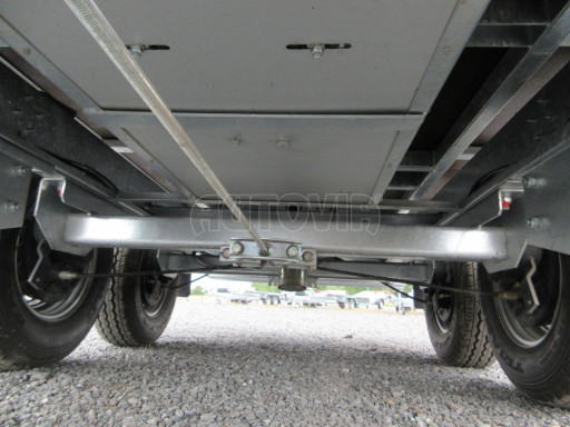 Třístranný sklopný přívěs ATS 3SKS 3,5T 3,32x1,70/1,70 nástavba, plachta, GITTER v elektrice