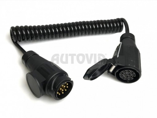 Propojovací kabel 3,2m spirálový, zástrčka, zásuvka 13pol č.1