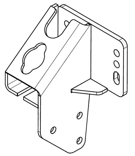 Konzola pro držák opěrného kolečka na brzdu KNOTT KF 27-30 č.2