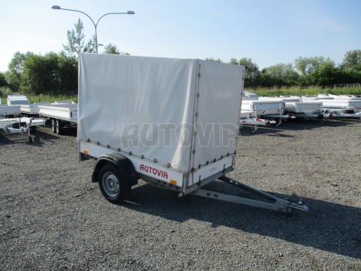 Bazarový přívěsný vozík s plachtou PV 750kg 2,10x1,28/1,50 č.1