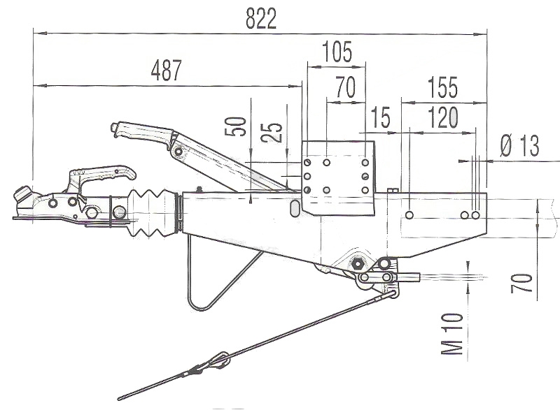 Nájezdová brzda AL-KO 161S VKT 70 č.1