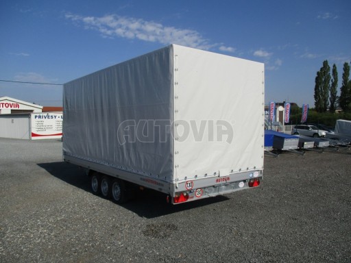 Hydraulicky sklopný přívěs AD 3,5T B3 5,17x2,09/2,10 plachta 1350