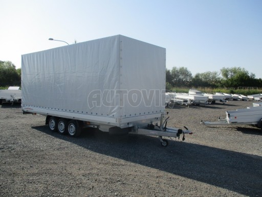 Hydraulicky sklopný přívěs AD 3,5T B3 5,17x2,09/2,10 plachta 1350