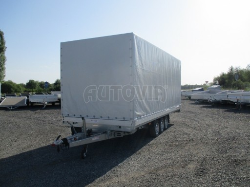 Hydraulicky sklopný přívěs AD 3,5T B3 5,17x2,09/2,10 plachta 1350