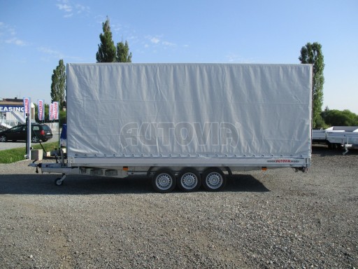 Hydraulicky sklopný přívěs AD 3,5T B3 5,17x2,09/2,10 plachta 1350
