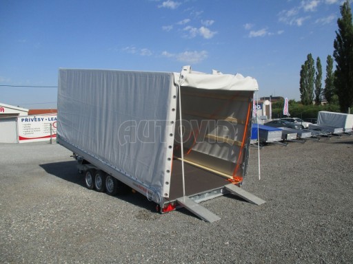 Hydraulicky sklopný přívěs AD 3,5T B3 5,17x2,09/2,10 plachta 1350