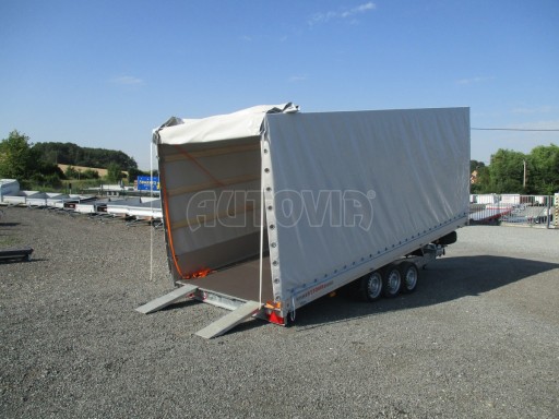 Hydraulicky sklopný přívěs AD 3,5T B3 5,17x2,09/2,10 plachta 1350