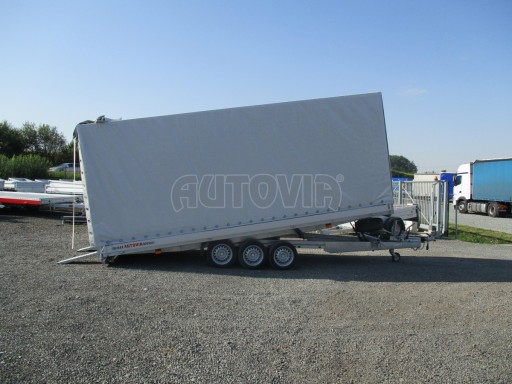 Hydraulicky sklopný přívěs AD 3,5T B3 5,17x2,09/2,10 plachta 1350