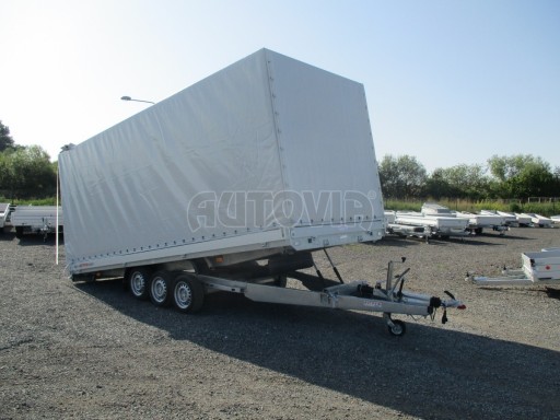 Hydraulicky sklopný přívěs AD 3,5T B3 5,17x2,09/2,10 plachta 1350