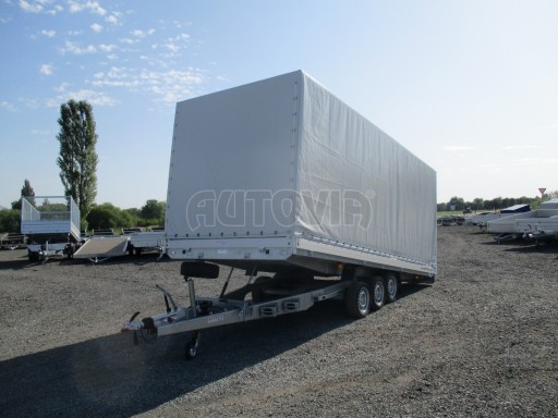 Hydraulicky sklopný přívěs AD 3,5T B3 5,17x2,09/2,10 plachta 1350