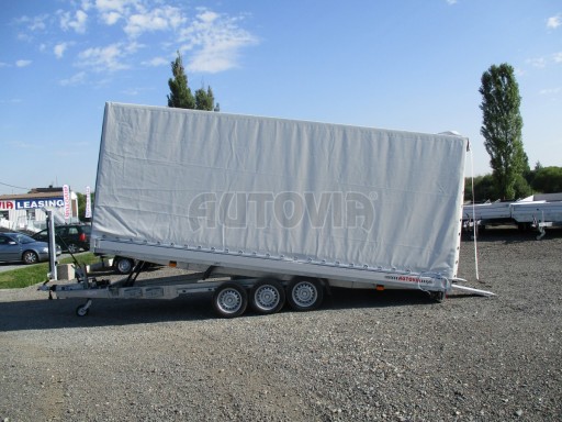 Hydraulicky sklopný přívěs AD 3,5T B3 5,17x2,09/2,10 plachta 1350