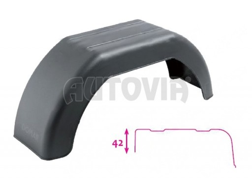 Blatník plast 10'/180 mm DOMAR černý lomený č.1