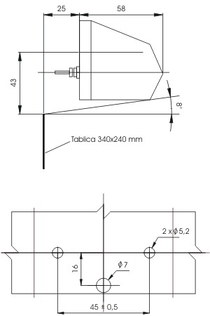 Osvětlení SPZ (registrační značky) G09/1, červená č.2