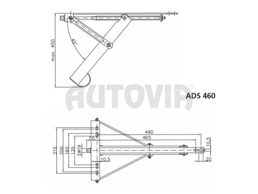Opěrná noha ADS 460V č.2