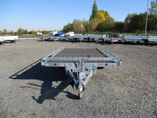 Přívěs pro převoz aut sklopný - AD 2,7T 4,50x2,09 plato
