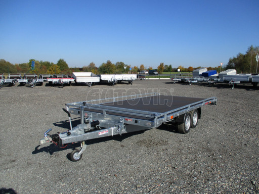 Přívěs pro převoz aut sklopný - AD 2,7T 4,50x2,09 plato
