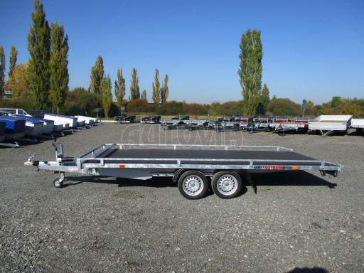 Přívěs pro převoz aut sklopný - AD 2,7T 4,50x2,09 plato