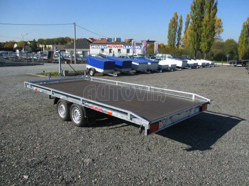 Přívěs pro převoz aut sklopný - AD 2,7T 4,50x2,09 plato