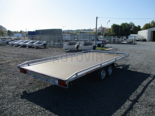Přívěs pro převoz aut sklopný - AD 2,7T 4,50x2,09 plato