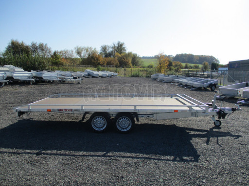 Přívěs pro převoz aut sklopný - AD 2,7T 4,50x2,09 plato