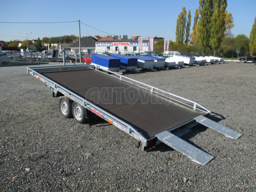 Přívěs pro převoz aut sklopný - AD 2,7T 4,50x2,09 plato