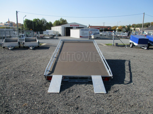 Přívěs pro převoz aut sklopný - AD 2,7T 4,50x2,09 plato