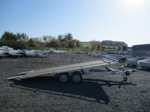 Přívěs pro převoz aut sklopný - AD 2,7T 4,50x2,09 plato