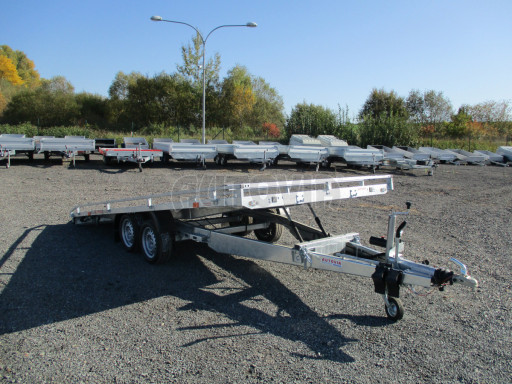 Přívěs pro převoz aut sklopný - AD 2,7T 4,50x2,09 plato