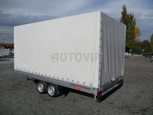Přívěsný vozík sklopný s plachtou AD 2,7T 4,17x2,09/2,00