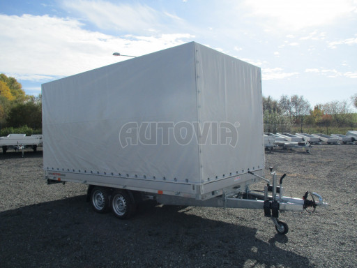 Přívěsný vozík sklopný s plachtou AD 2,7T 4,17x2,09/2,00