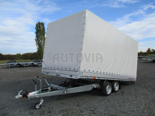 Přívěsný vozík sklopný s plachtou AD 2,7T 4,17x2,09/2,00