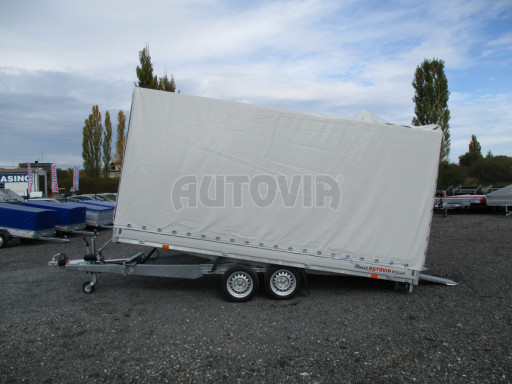Přívěsný vozík sklopný s plachtou AD 2,7T 4,17x2,09/2,00