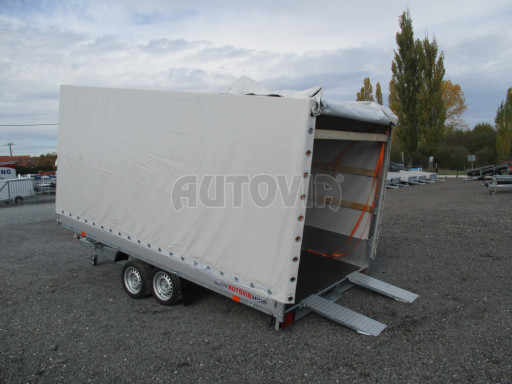 Přívěsný vozík sklopný s plachtou AD 2,7T 4,17x2,09/2,00