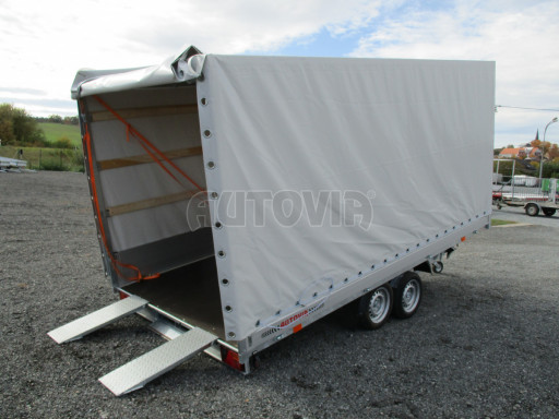 Přívěsný vozík sklopný s plachtou AD 2,7T 4,17x2,09/2,00